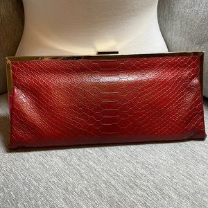 Hobo Clutch Red Snake